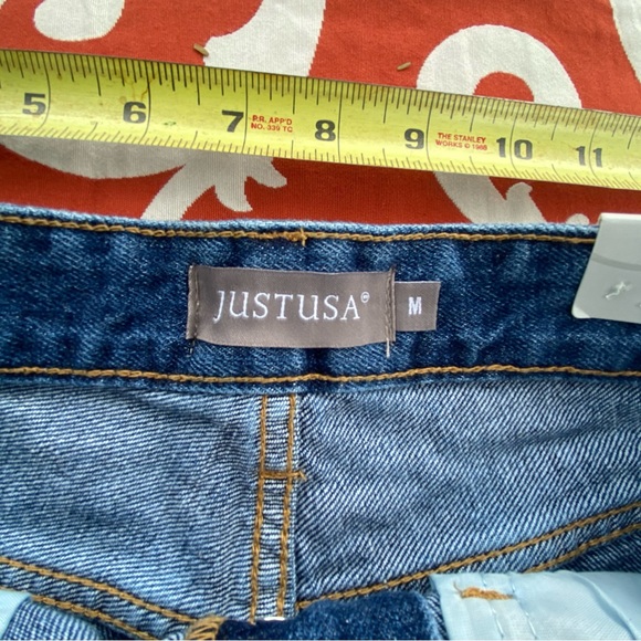 NWT Just USA high rise button fly distressed size medium 8 - Picture 7 of 9